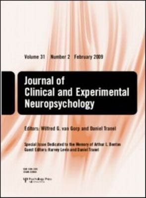 Special Issue Dedicated To The Memory Of Arthur L Benton A Special Issue Of The Journal Of Clinical And Experimental Neuropsychology