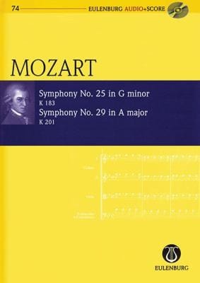 Sinfonie Nr 25 Gmoll Sinfonie Nr 29 Adur Kv 183 Und Kv 201 Studienpartitur Cd