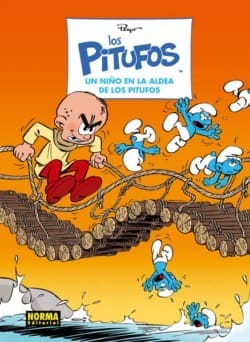 Un niño en la aldea de los pitufos