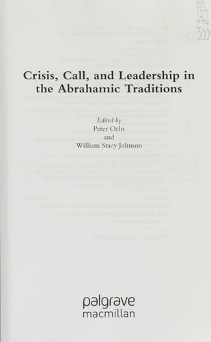 Crisis, call, and leadership in the Abrahamic traditions
