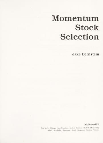 Momentum stock selection