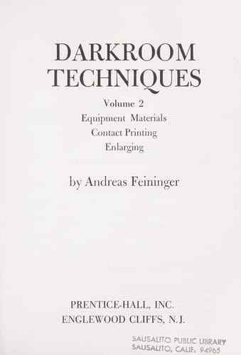 Darkroom Techniques Volume 2