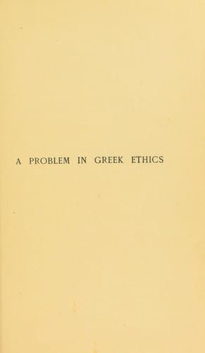 A problem in Greek ethics