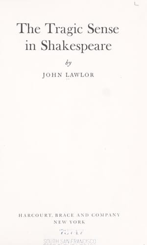 The tragic sense in Shakespeare