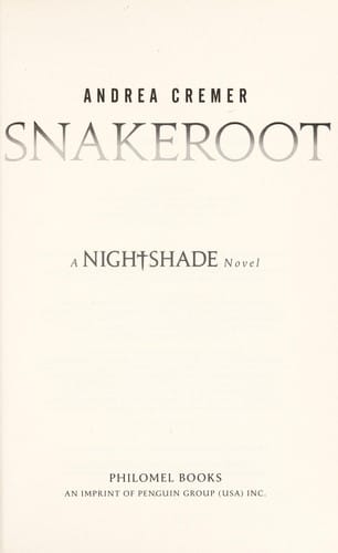 Snakeroot (Nightshade Series, Book 4)