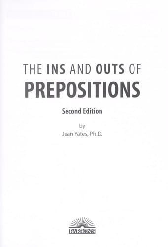 The ins and outs of prepositions