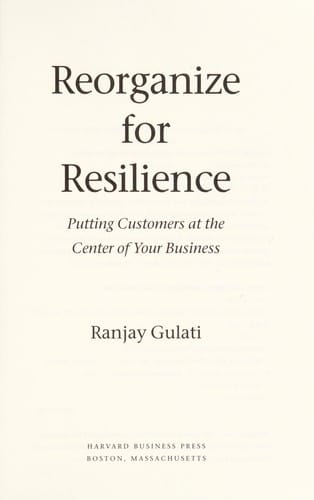 Reorganize for resilience