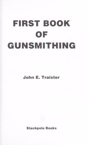 First book of gunsmithing