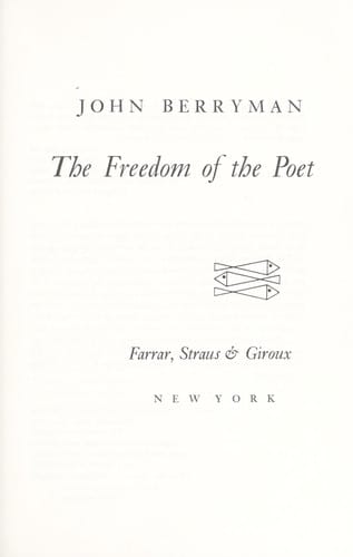 The freedom of the poet
