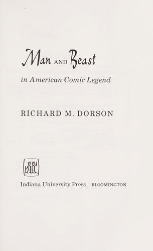 Man and beast in American comic legend