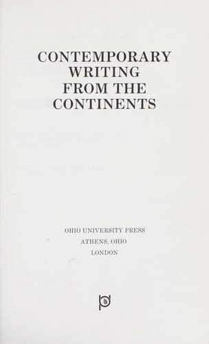 Contemporary writing from the continents