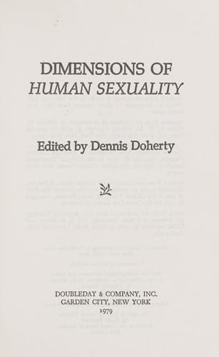 Dimensions of human sexuality