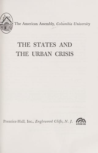 The States and the urban crisis
