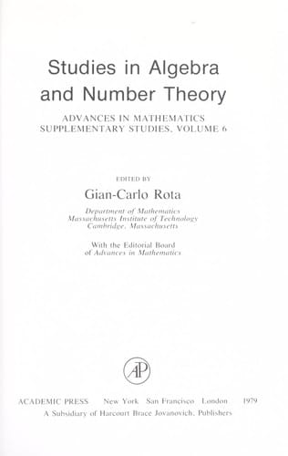 Studies in algebra and number theory