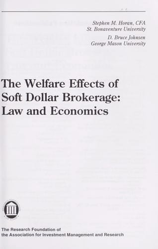 The welfare effects of soft dollar brokerage