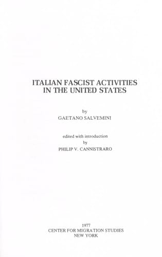 Italian fascist activities in the United States