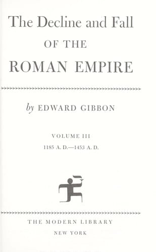Decline and Fall of the Roman Empire, Vol. 3
