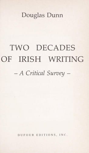 Two decades of Irish writing