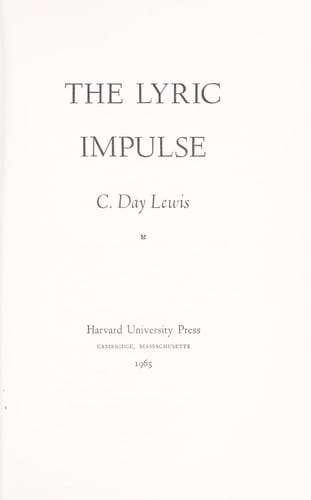 The lyric impulse