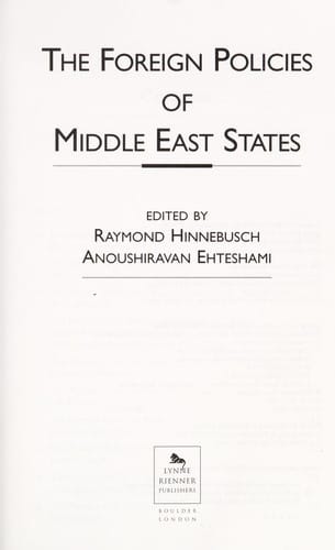 The foreign policies of Middle East states