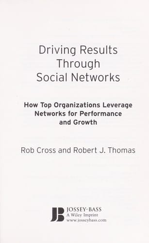Driving results through social networks