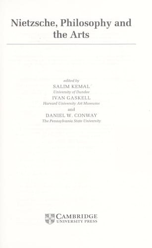 Nietzsche, philosophy and the arts