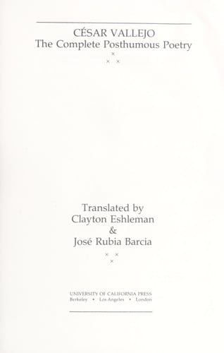 Complete posthumous poetry