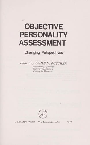 Objective personality assessment