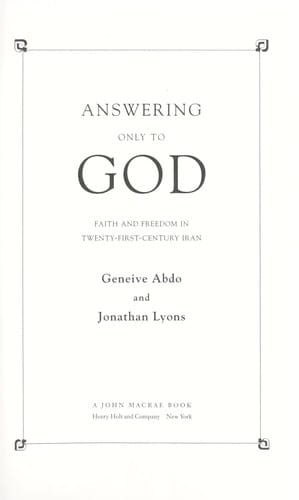 Answering only to God