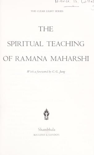 The spiritual teaching of Ramana Maharshi