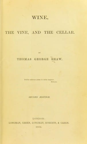 Wine, the vine, and the cellar