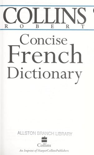 Collins Robert concise French dictionary