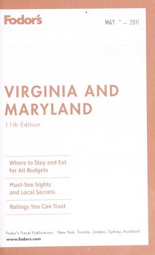 Fodor's Virginia and Maryland
