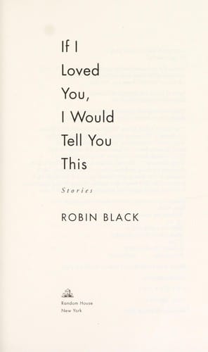 If I loved you, I would tell you this