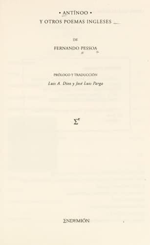 Antínoo y otros poemas ingleses