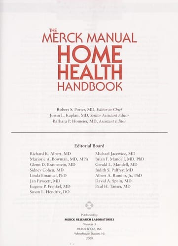 The Merck manual home health handbook