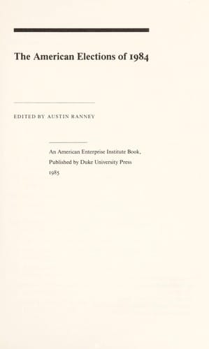 The American elections of 1984