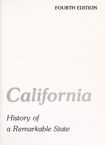 California, history of a remarkable state