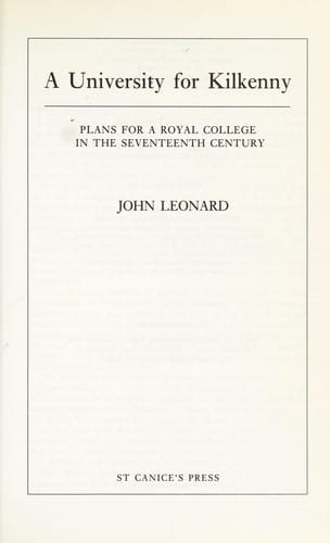 A university for Kilkenny