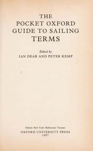 The Pocket Oxford guide to sailing terms