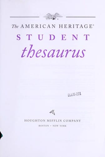 The American Heritage essential student thesaurus