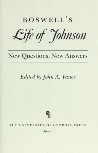 Boswell's Life of Johnson