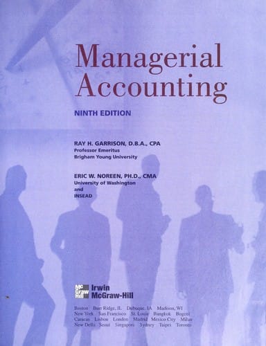 Workbook/study guide for use with managerial accounting / Ray H. Garrison, Eric W. Noreen