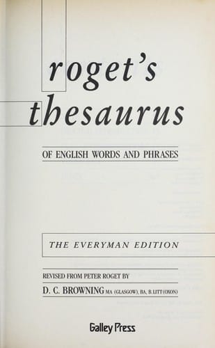 Roget's thesaurus