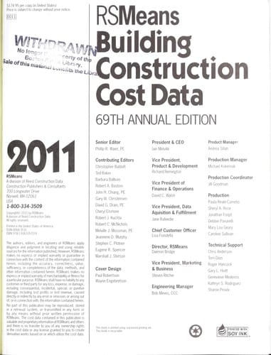 Building construction cost data 2011