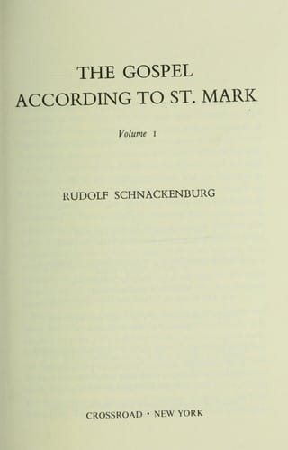 The Gospel according to St. Mark