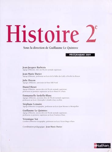 Histoire 2e [seconde]