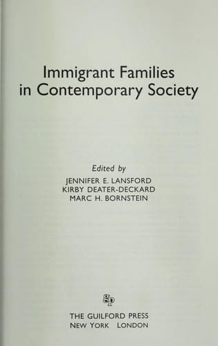 Immigrant families in contemporary society