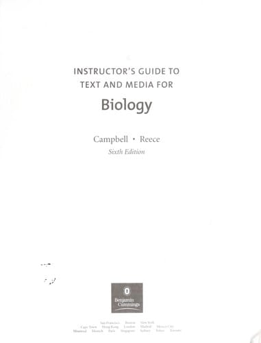 Instructor's guide to text and media for biology