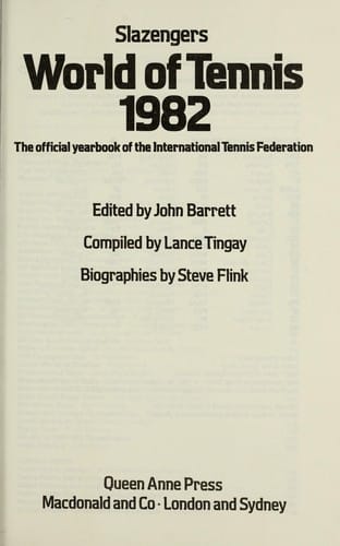 Slazengers world of tennis 1982